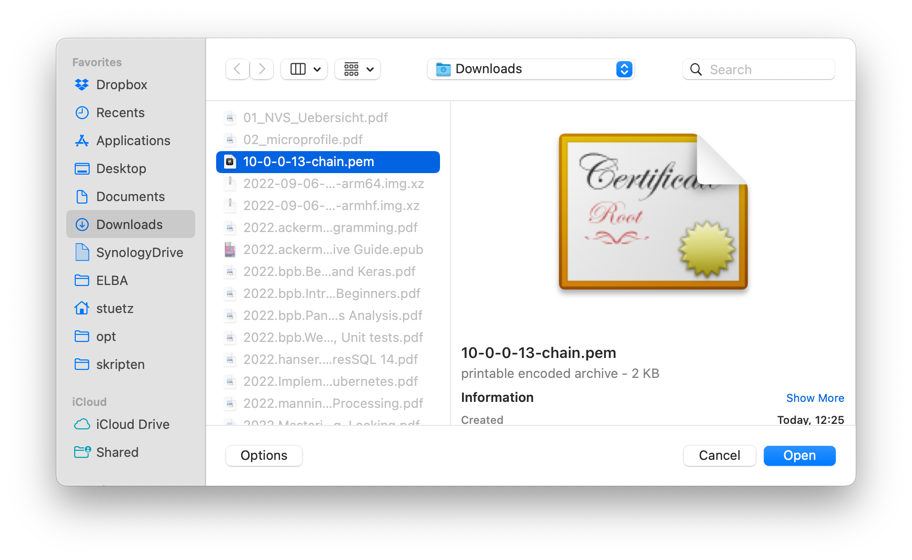 import certificates 2